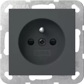 Gira 448528 Schuko-Steckdose mit Schutzkontakt, System 55, Reinweiß