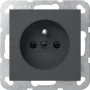 Gira 448528 Schuko-Steckdose mit Schutzkontakt, System 55, Reinweiß