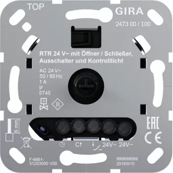 Gira Raumtemperaturregler 24 V NO/NC 247300