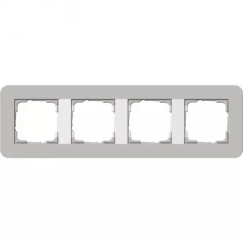 Gira Standard 55 Abdeckrahmen 4-fach Grau/Reinweiß 0214412