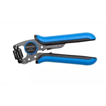 GEDORE CrimpMax 3608150 Professionelle Crimpzange für isolierte Kabelschuhe und Stoßverbinder, 0,5-6,0 mm² (AWG 20-10), 230 mm, Trapez-Crimp, Ratschenmechanismus mit Schnellentriegelung 3416437