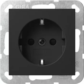 Gira System 55 SCHUKO Steckdose mit Klappdeckel, erhöhter Berührungsschutz, Reinweiß Glänzend 4183005