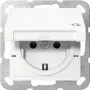 GIRA 475403 SCHUKO-Steckdose mit Klappdeckel, erhöhter Berührungsschutz, System 55, Reinweiß