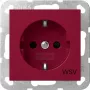 Gira 4453108 Schuko-Steckdose mit erhöhtem Berührungsschutz, Rot