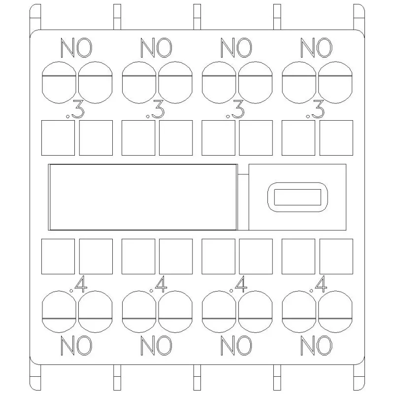 Siemens SIRIUS Hilfsschalterblock 4 Schließer (3RH2911-2FA40)