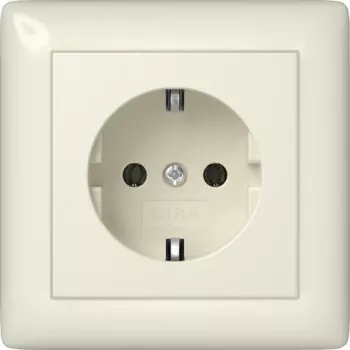 Gira 444001 SCHUKO Steckdose Standard 55, Reinweiß Glänzend, 16 A, 250 V, Unterputz-Montage