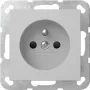 GIRA 4485015 Schuko-Steckdose mit Schutzkontakt, System 55, Reinweiß Glänzend