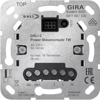Gira System 3000 DALI-2 Leistungssteuerungseinsatz für Tunable White 541100