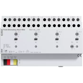 GIRA Funk-Dimmaktor Hutschiene 4-Kanal 543100