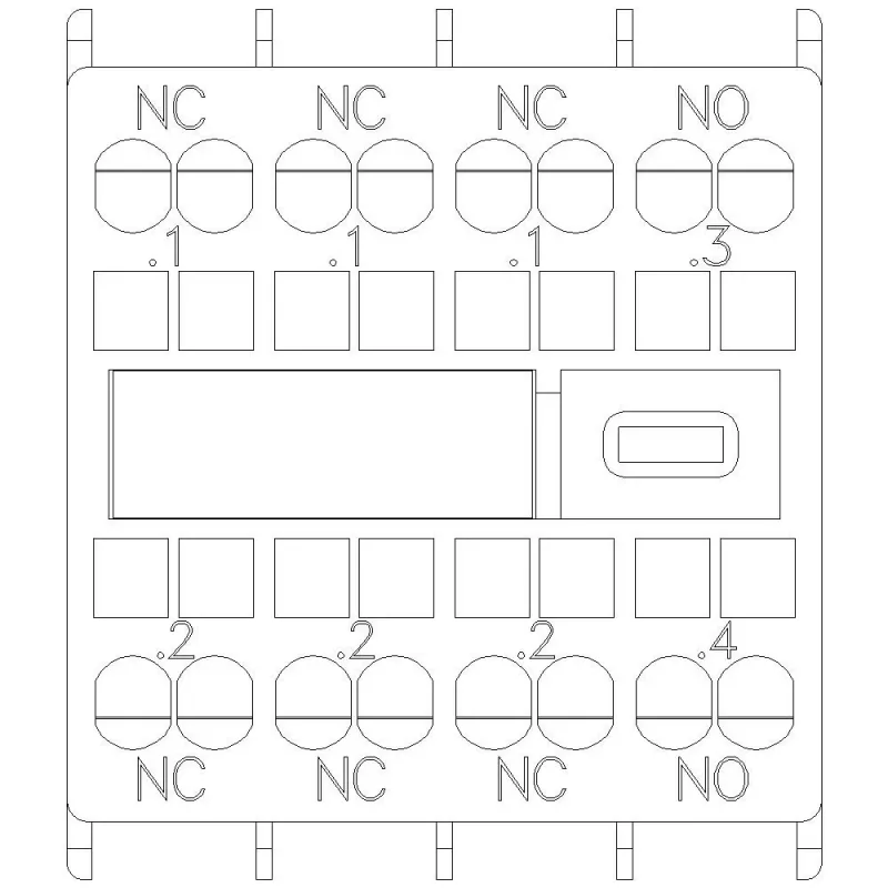 Siemens SIRIUS Hilfskontaktblock 1NO+3NC, Frontmontage, Schraubklemmen, 3RH2911-2HA13