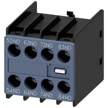 Siemens 3RH2911-1XA40-0MA0 Hilfsschalterblock, 4 NO, Schraubanschluss, Seitenmontage für SIRIUS 3RH2/3RT2