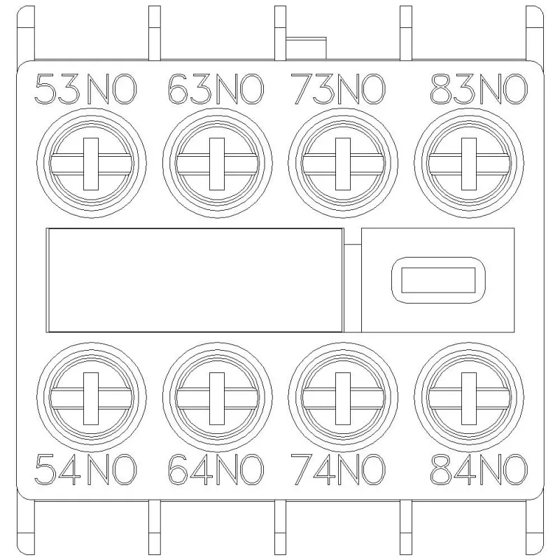 Siemens 3RH2911-1XA40-0MA0 Hilfsschalterblock, 4 NO, Schraubanschluss, Seitenmontage für SIRIUS 3RH2/3RT2