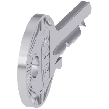Siemens SIRIUS ACT Schlüssel für Schlüsselschalter, Schließnummer S1, Metall, Silber 3SU19500FD800AA0