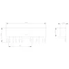 Siemens 3RV19152AB Sammelschiene, Teilungsabstand 55 mm, 3RV1915