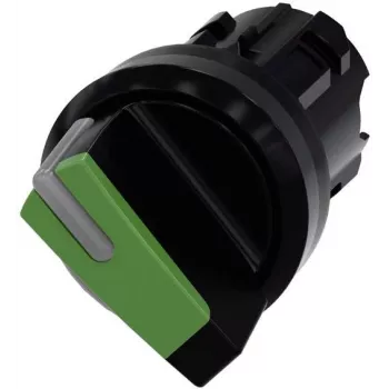 Siemens SIRIUS ACT Auswahlschalter-Frontelement, Kunststoff, grün, 22 mm, 2-Position, O-I, rastend 3SU1002-2BF40-0AA0
