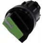 Siemens SIRIUS ACT Auswahlschalter-Frontelement, Kunststoff, grün, 22 mm, 2-Position, O-I, rastend 3SU1002-2BF40-0AA0