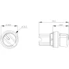Siemens SIRIUS ACT Auswahlschalter-Frontelement, Kunststoff, grün, 22 mm, 2-Position, O-I, rastend 3SU1002-2BF40-0AA0