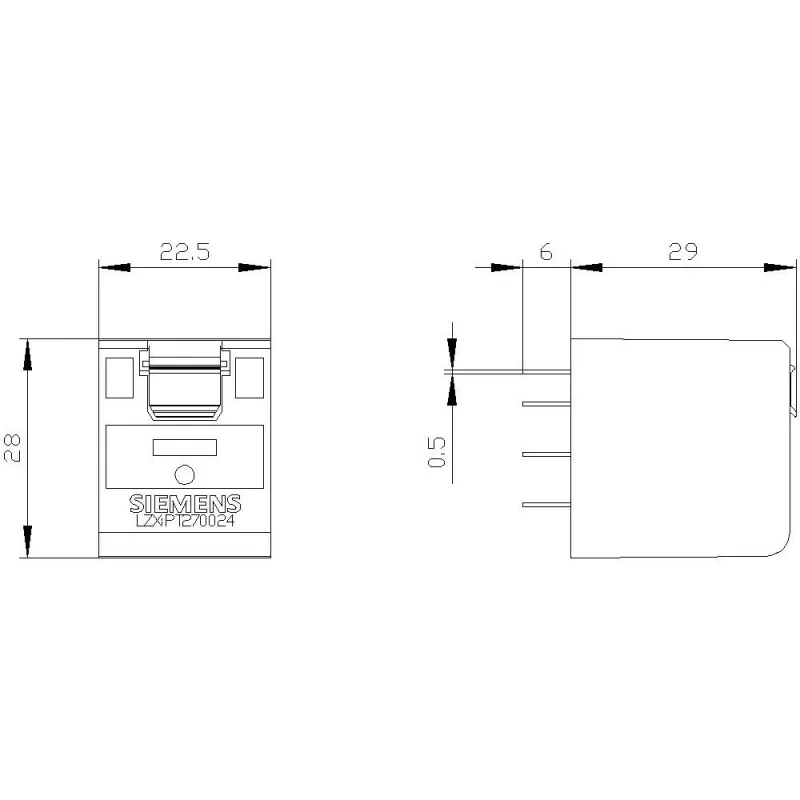 Siemens Steckrelais 24VDC 2W LZX:PT270024