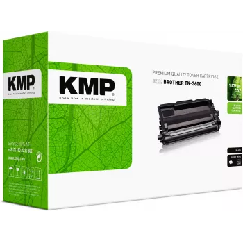 KMP Toner Brother TN-3600 Schwarz 3000 Seiten Wiederaufbereitet 1272,0000