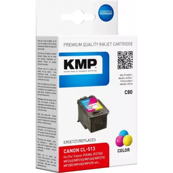 KMP C80 Tri-Color Tintenpatrone (Cyan, Magenta, Gelb) - 13 ml - Kompatibel für Canon PIXMA MP230, MP252, MP258, MP272, MP280, MP282, MP495, MP499, MX360, MX410, MX420 1512.4530