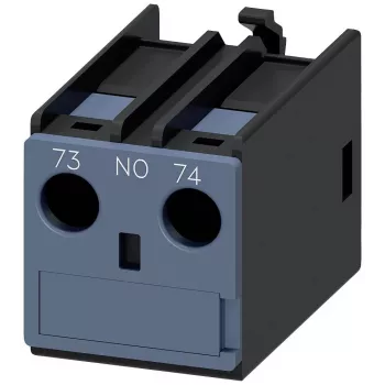 Siemens SIRIUS Hilfsschalterblock 1 NO Frontmontage für 3RT2 Schütze und 3RH2 Relais, Schraubklemmen, 690V Isolierung, 3RH2911-1AA10