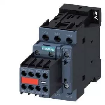 Siemens SIRIUS 3RT2 Leistungsschütz 11kW/400V 2NO+2NC 24V DC Spule, Schraubklemmen, IP20 3RT20261BB443MA0