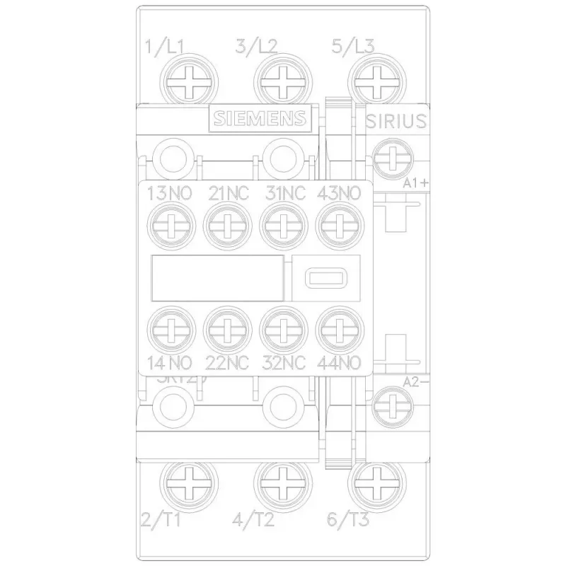 Siemens 3RT2026-1BB44-3MA0 Schütz, 11 kW/400 V, 2S+2OE, 24-V-Spule