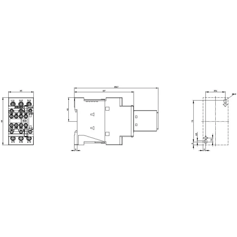 Siemens 3RT2026-1BB44-3MA0 Schütz, 11 kW/400 V, 2S+2OE, 24-V-Spule