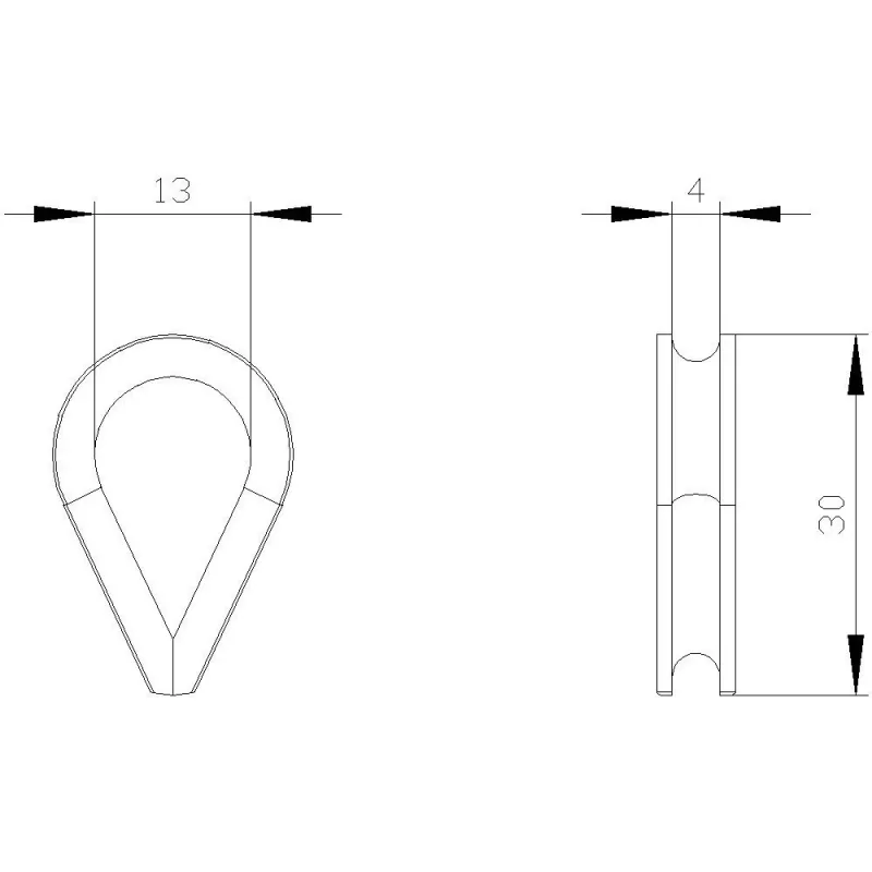Siemens SIRIUS 3SE7 Seilrolle, verzinkter Stahl, 4er-Pack (3SE7930-1AD)