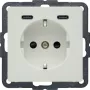 Hager Berker Q.x SCHUKO Steckdose mit USB-C PD 20W, Polarweiß 48156089