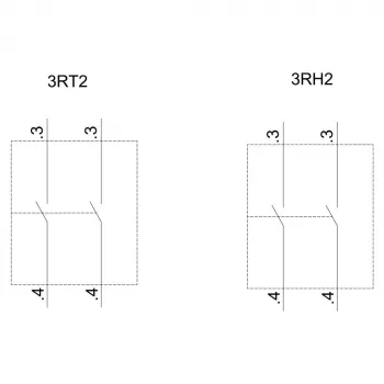 Siemens Hilfskontaktblock 3RH2911-1HA20, 2 NO, Frontmontage, Schraubklemmen