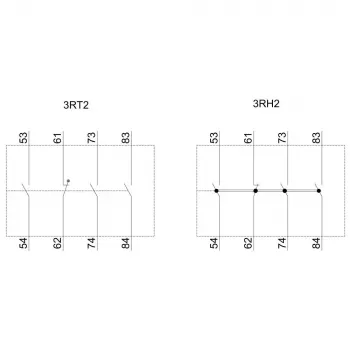 Siemens 3RH2911-1XA31-0MA0 Hilfsschalterblock, 3NO+1NC, Frontmontage, Schraubklemmen