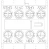 Siemens 3RH2911-1XA31-0MA0 Hilfsschalterblock, 3NO+1NC, Frontmontage, Schraubklemmen