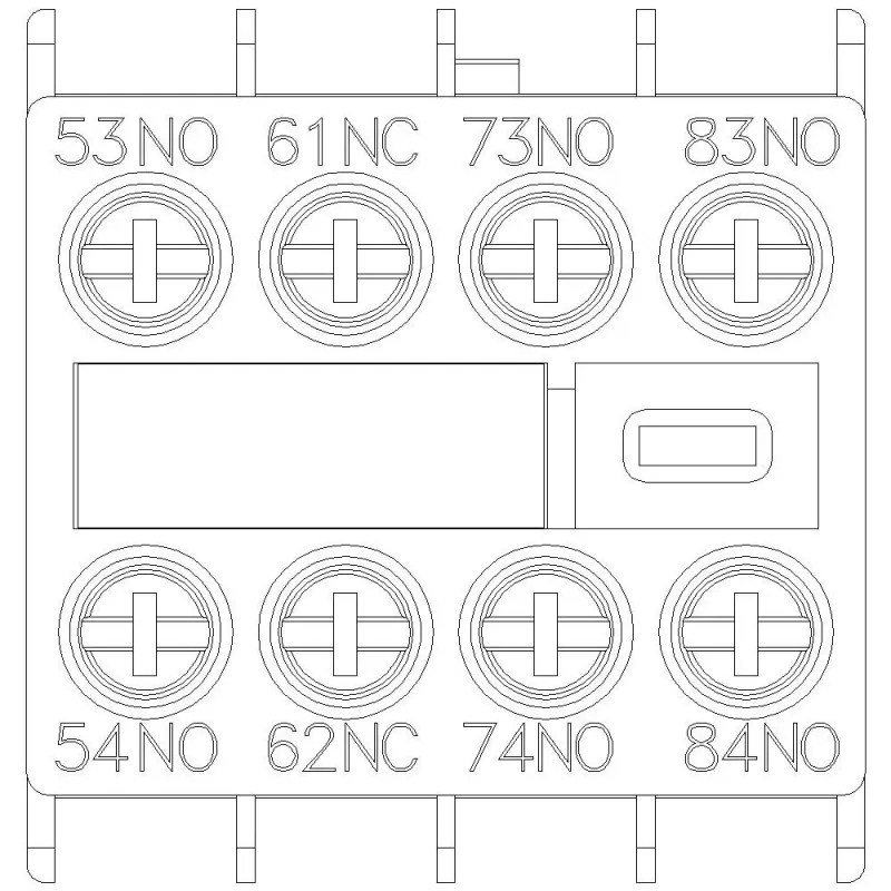 Siemens 3RH2911-1XA31-0MA0 Hilfsschalterblock, 3NO+1NC, Frontmontage, Schraubklemmen
