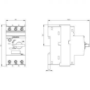 SIEMENS SIRIUS 3RV2 Motorschutzschalter 1,1-1,6A 3-polig S00 Schraubklemmen 3RV20211AA10