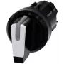 Siemens SIRIUS ACT Wahlschalter-Frontelement, Kunststoff, Weiß, 2-Positionen, Rastend, 22mm 3SU1002-2BP60-0AA0