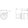 Siemens SIRIUS ACT Wahlschalter-Frontelement, Kunststoff, Weiß, 2-Positionen, Rastend, 22mm 3SU1002-2BP60-0AA0