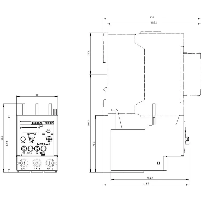 SIEMENS SIRIUS 3RU2136-4EB0 Thermisches Überlastrelais 22-32 A Klasse 10