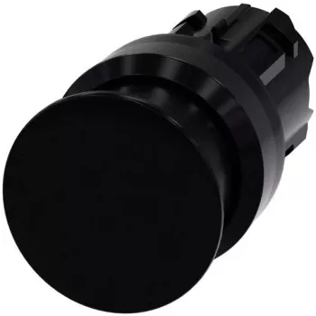 Siemens SIRIUS ACT Pilzdruckknopf-Frontelement, Kunststoff, Schwarz, 22mm, 40mm Betätiger, Rastend, Entriegelung durch Ziehen 3SU1000-1AD10-0AA0