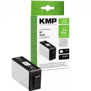 KMP kompatible schwarze Tintenpatrone für HP 364XL (CN684EE) – Hohe Reichweite 1712,4001
