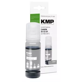 KMP Graue Tintenflasche kompatibel mit Canon GI-53GY (1583,0041)