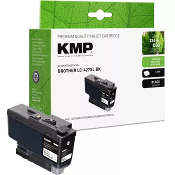 KMP kompatible schwarze Tintenpatrone Ersatz für Brother LC427XLBK (Extra hohe Reichweite, 6000 Seiten) 1551,4001