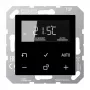 JUNG TRDA1790SW Elektronischer Raumtemperaturregler mit Display, Schwarz