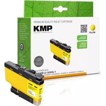KMP Gelbe Tintenpatrone Kompatibel mit Brother LC-3239XLY (1543,4009)