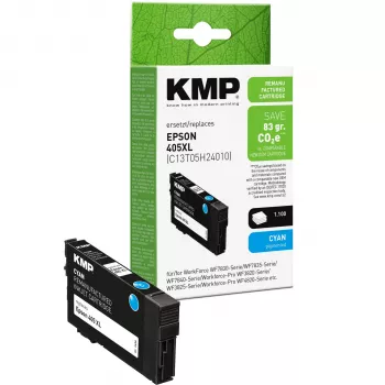 KMP 1656,4003 Kompatible Cyan Tintenpatrone (Epson 16XL Äquivalent, High Yield)