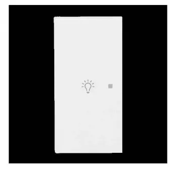 Busch-Jaeger future® linear Doppelwippen-Schalterabdeckung mit Lichtsymbol, links, Studioweiß 2CKA006220A0949