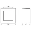 JUNG A 5581 BF A SWM Aufputz-Kappe 1-fach, A CUBE, Thermoplast lackiert, graphitschwarz matt