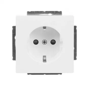 BUSCH-JAEGER BJ 23 EUCB-84 SCHUKO Standard-Steckdoseneinsatz, Alpinweiß 2CKA002013A5477