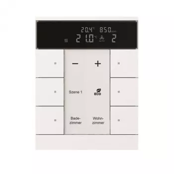 Busch-Jaeger Raumtemperaturregler mit CO2- und Feuchtigkeitssensor, 6-fach, SBC/U6.0.11-84 (2CKA006330A0009)