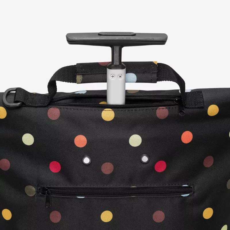 Reisenthel trolley M Trolley-Tasche, Polyester, Schwarz mit Punktmuster, gemischte Farben, 2 Räder (NT7009)